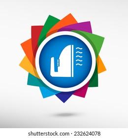 Smoothing icon. Flat design style  