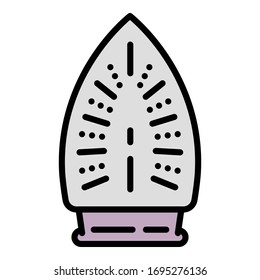 Icono de hierro suave. Icono de vector de hierro de contorno para diseño web aislado en fondo blanco