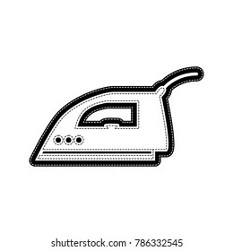 Smoothing Iron sign. Vector. Flat style black icon on white.