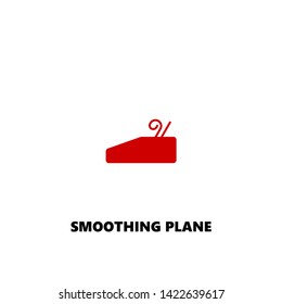 smoothing plane icon. smoothing plane vector design. sign design. red color