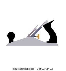 Plano de suavizado para proyectos de carpintería y carpintería, herramienta de mano, diseño de Ilustración vectorial plana
