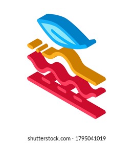 smoothing problem areas of skin icon vector. isometric smoothing problem areas of skin sign. color isolated symbol illustration