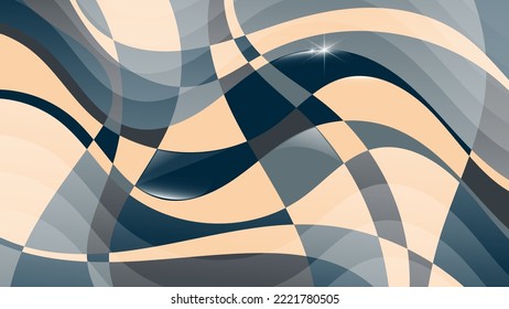 Suave deformación de la superficie poligonal en tonos beige-grises, resalta y resplandece. plantilla de ilustración para los proyectos. Vector.