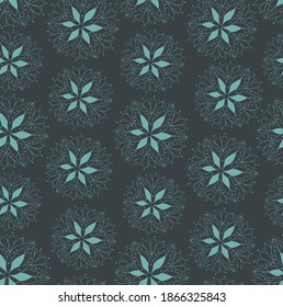 Smoothly tiled pattern. Floral seamless pattern with flowers.