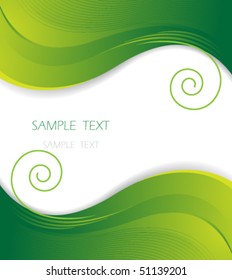 Smoothly twisted green grotesque background
