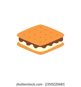 Smore cookie icon. Clipart image isolated on white background