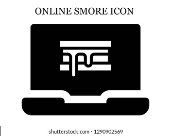 Smore search icon. Editable Smore search icon for web or mobile.