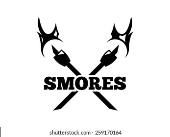 Smores Cross with Flames.