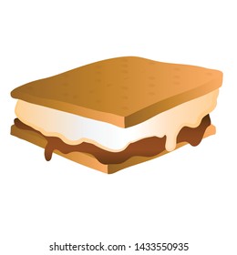 S'mores Smores Vector Icon Illustration Graphic