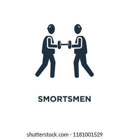 Smortsmen icon. Black filled vector illustration. Smortsmen symbol on white background. Can be used in web and mobile.