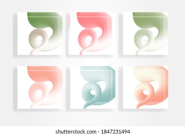 conjunto de fondo vectorial de la forma de gradiente de movimiento suave