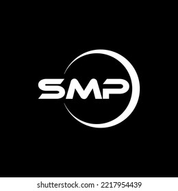 SMP letter logo design in illustrator. Vector logo, calligraphy designs for logo, Poster, Invitation, etc.