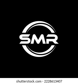 SMR letter logo design in illustration. Vector logo, calligraphy designs for logo, Poster, Invitation, etc.