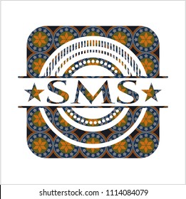  SMS arabesque emblem. arabic decoration.
