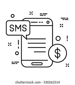 Sms Banking Vector Icon