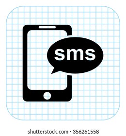 Sms - black  vector icon