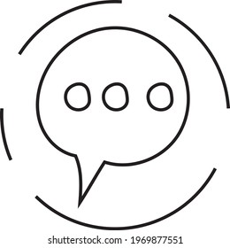 burbuja Sms, ilustración de icono, vector sobre fondo blanco