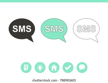 SMS cell phone text message icon.