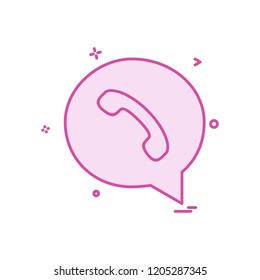 sms chat call icon vector design
