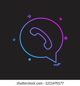 sms chat call icon vector design