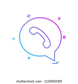 sms chat call icon vector design