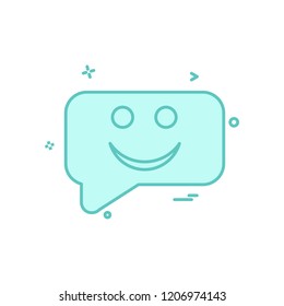 sms chat emoji icon vector design