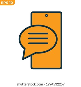 sms chat icon symbol template for graphic and web design collection logo vector illustration