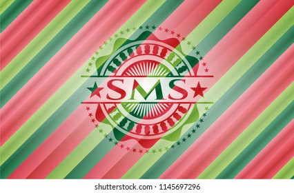 SMS christmas style badge..