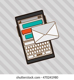 SMS concept with icon design, vector illustration 10 eps graphic.