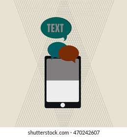 SMS concept with icon design, vector illustration 10 eps graphic.