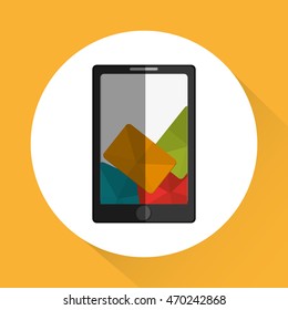 SMS concept with icon design, vector illustration 10 eps graphic.