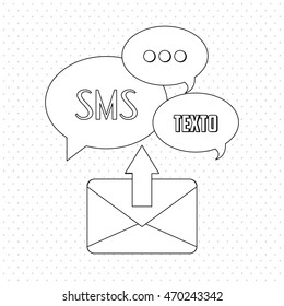 SMS concept with icon design, vector illustration 10 eps graphic.