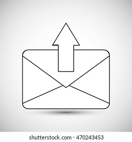 SMS concept with icon design, vector illustration 10 eps graphic.