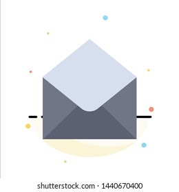 Sms, Email, Mail, Message Abstract Flat Color Icon Template