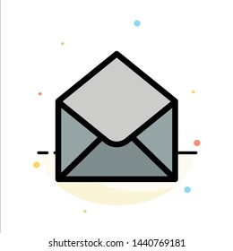 Sms, Email, Mail, Message Abstract Flat Color Icon Template