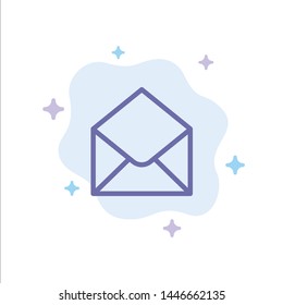 Sms, Email, Mail, Message Blue Icon on Abstract Cloud Background