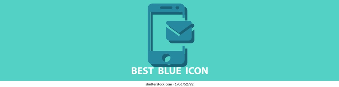 SMS Email message by mobile phone vector icon.