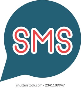 Sms Glyph Dos Icono De Color Para Uso Personal Y Comercial.
