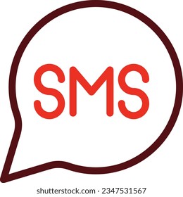 Sms Glyph Two Color Icon For Personal And Commercial Use.
