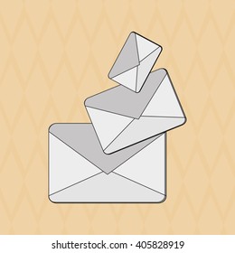 SMS graphic design , vector illustration