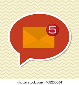 SMS graphic design , vector illustration