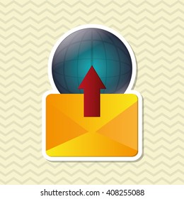 SMS graphic design , vector illustration