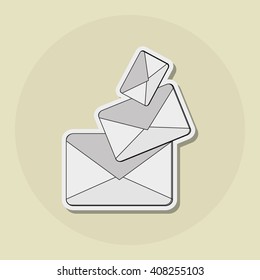 SMS graphic design , vector illustration