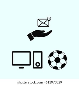 SMS in the hand icon