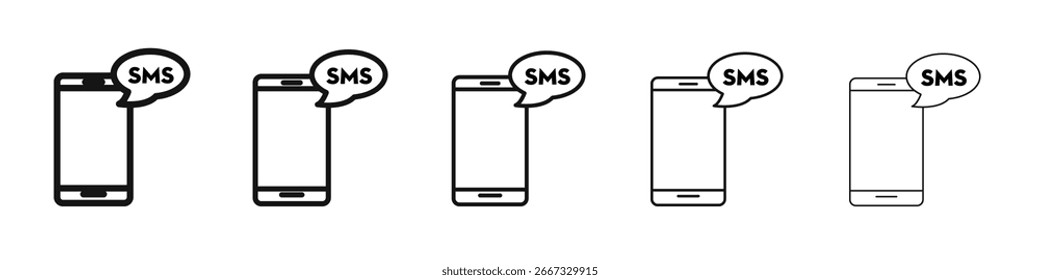 Diseño de icono de SMS, logotipo, App, interfaz de usuario. Ilustración vectorial, EPS
