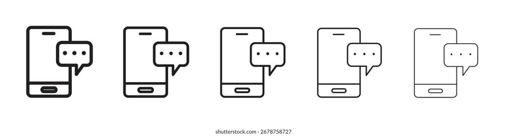 Diseño de icono de SMS, logotipo, App, interfaz de usuario. Ilustración vectorial, EPS