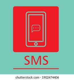 diseño de icono sms que simboliza la organización de unos. Es el diseño que usa una organización para su membrete, material publicitario y signos como emblema.