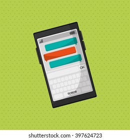 SMS icon design, vector illustration