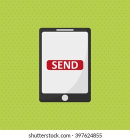 SMS icon design, vector illustration