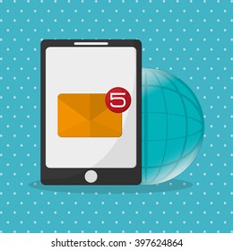 SMS icon design, vector illustration